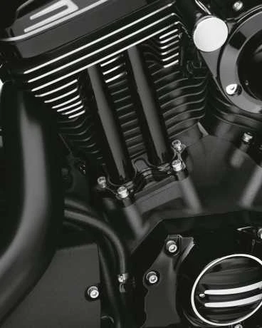 Harley Davidson Stößelblockabdeckungen Schwarz - Image 2