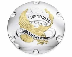 Harley Davidson Derby Deckel Live To Ride Gold