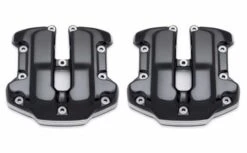 Harley Davidson Defiance Obere Rocker Abdeckungen, Schwarz Cut