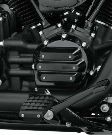 Harley Davidson Dominion Nockenwellenabdeckung Schwarz Mit Hilighted Slots - Image 2