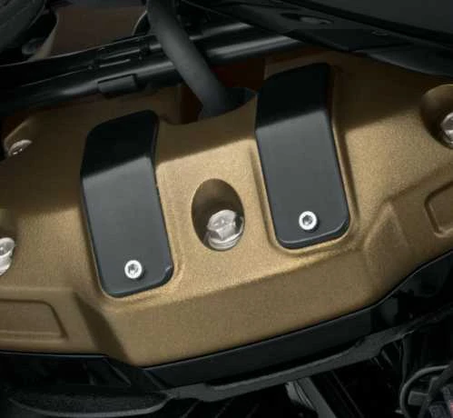 Harley Davidson Dominion Einsätze Obere Rocker Box Cover, Schwarz Gebürstet - Image 2