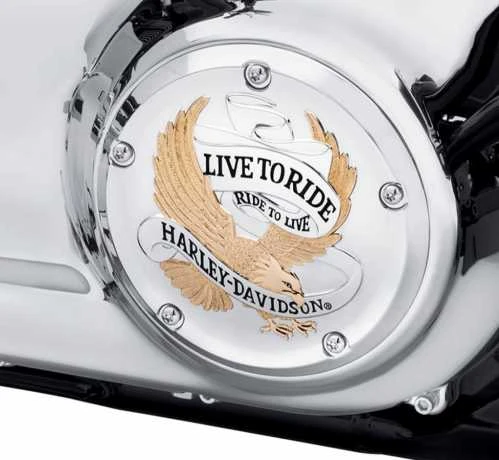 Harley Davidson Live To Ride Derby Deckel Gold&chrom - Image 2