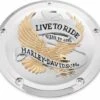 Harley Davidson Live To Ride Derby Deckel Gold&chrom