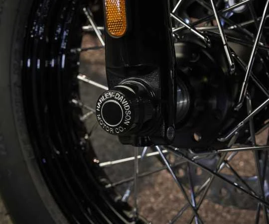 Harley Davidson H-D Motor Co. Achscover Vorne Schwarz - Image 3