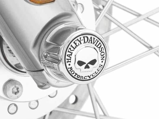 Harley Davidson Mutternkappen Für Vorderachse Willie G Skull Chrom - Image 2