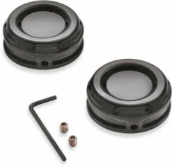 Harley Davidson Dominion Standrohrmutter Abdeckungen Schwarz