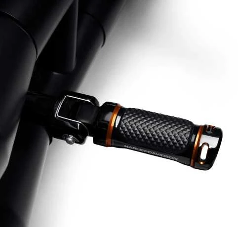 Harley Davidson Adversary Soziusfußrasten Schwarz/orange - Image 2