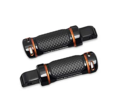 Harley Davidson Adversary Soziusfußrasten Schwarz/orange