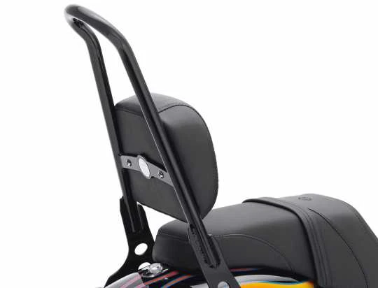 Harley Davidson Sozius Rückenpolster Leder Schwarz Glatt – Bild 3