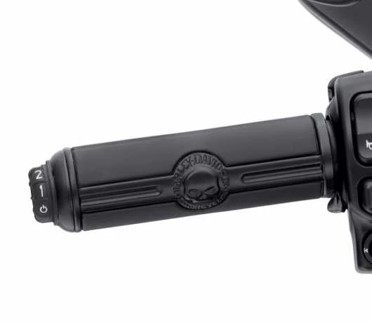 Harley Davidson Willie G Skull Lenkergriffe Beheizt Schwarz - Image 2