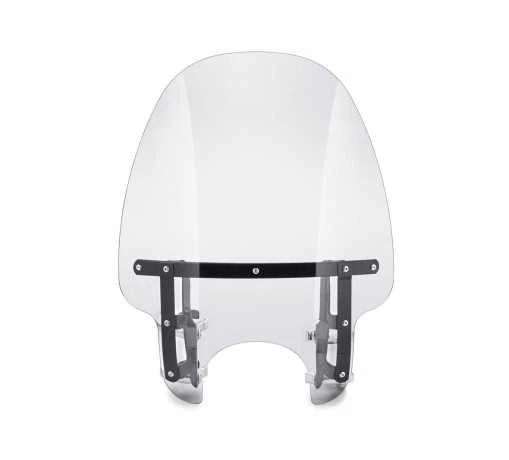 Harley Davidson Abnehmbare Kompakt-Windschutzscheibe 19" Klar & Schwarze Streben