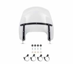 Harley Davidson Wind Splitter Compact Abnehmbares Windschild 15" Leicht Getönt & Schwarz