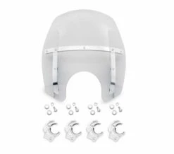 Harley Davidson Wind Splitter Quick-Release Compact Windschild 14" Leicht Getönt & Poliert