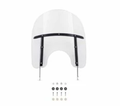 Harley Davidson King-Size Abnehmbares Windschild 18" Klar & Schwarz