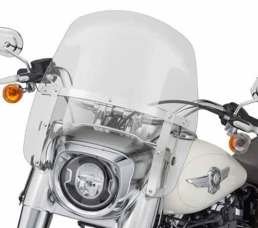 Harley Davidson Wind Splitter Abnehmbares Compact Windschild 15" Leicht Getönt & Poliert - Image 2