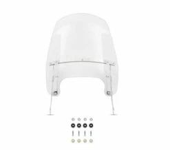 Harley Davidson Wind Splitter Abnehmbares Compact Windschild 19" Klar & Poliert