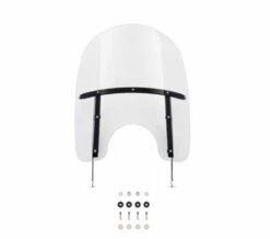 Harley Davidson King-Size Abnehmbares Windschild 21" Klar & Schwarz