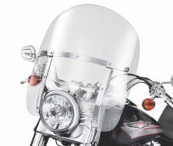Harley Davidson Abnehmbare King-Size Windschutzscheibe 18" Leicht Getönt & Polierten Streben