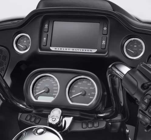 Harley Davidson Defiance Instrumenten Zierfassungen Chrom - Image 2