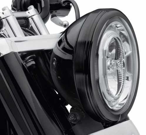 Harley Davidson Defiance Scheinwerfer Zierring 7" Schwarz - Image 2