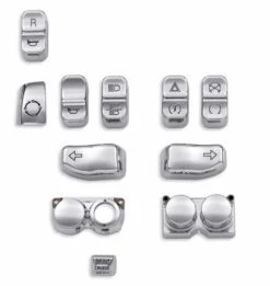 Harley Davidson Schalterkappen Kit Chrom