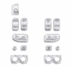 Harley Davidson Schalterkappen-Kit Chrom