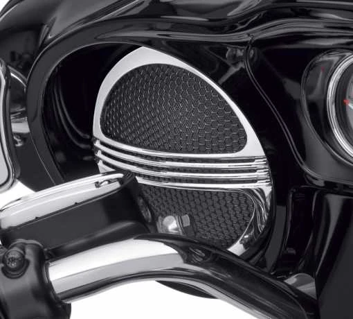 Harley Davidson Defiance Batwing Fairing Lautsprecher-Verzierung Chrom - Image 2