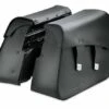 Harley Davidson Abnehmbare Ledersatteltaschen Smooth, Schwarz