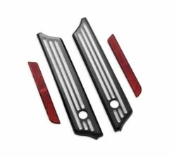 Harley Davidson Billet Scharnierabdeckung Für Satteltaschen - Edge Cut