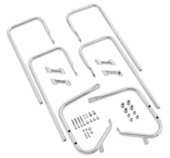 Harley Davidson Twin Rail Satteltaschen-Schutzbügel-Kit Chrom
