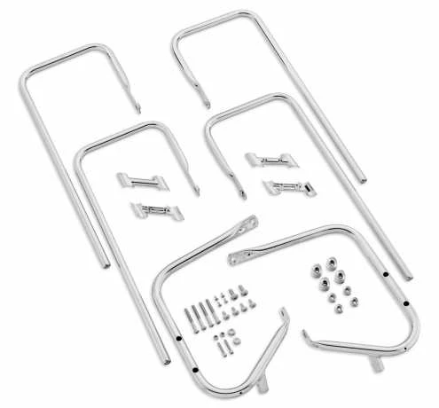 Harley Davidson Twin Rail Satteltaschen-Schutzbügel-Kit Chrom