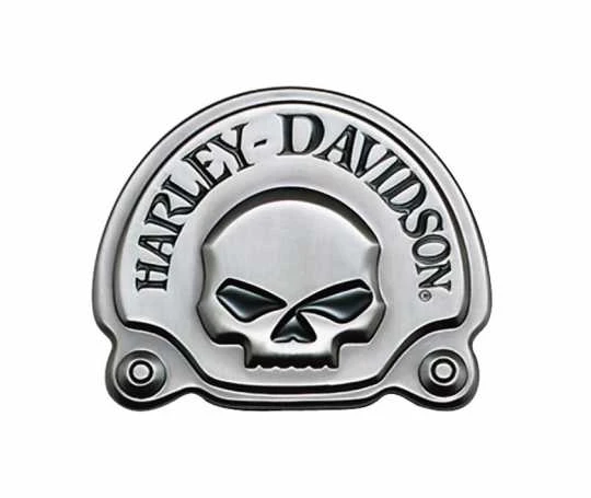 Harley Davidson Dekoratives Skull Medaillon Antiknickel 92 X 76mm