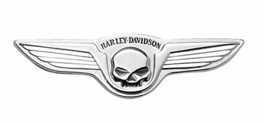 Harley Davidson Dekoratives Skull & Wings Medaillon 5" X 1.5" Chrom
